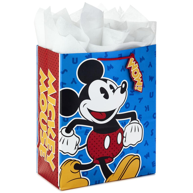 Disney Mickey Mouse Wow Large Gift Bag With Tissue - 13" - Shelburne Country Store