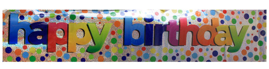 Giant Holographic Foil Birthday Banner - - Shelburne Country Store