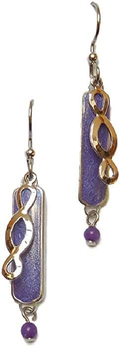 Triple Loops Purple Rectangle Earrings - Shelburne Country Store