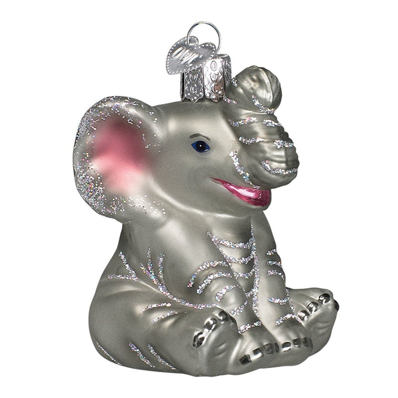 Old World Christmas Little Elephant Glass Blown Ornament - Shelburne Country Store