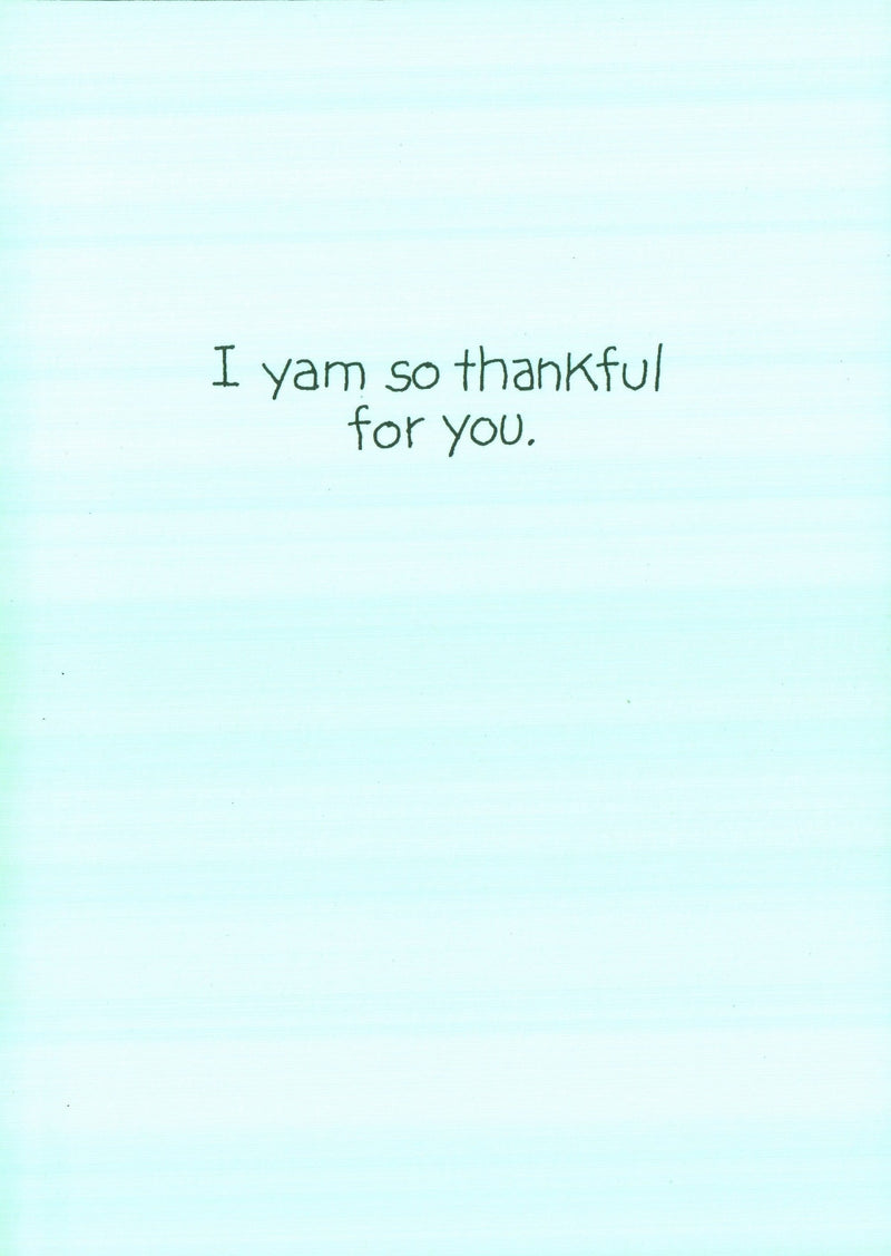 I Yam Thankful Thanksgiving Card - Shelburne Country Store