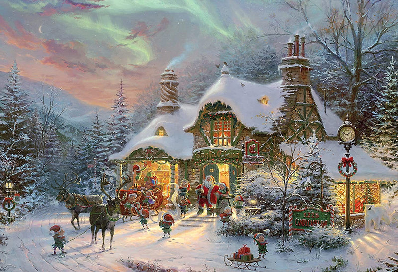 Thomas Kinkade - Santa’s Night Before Christmas Jigsaw Puzzle 2000 Pieces - Shelburne Country Store