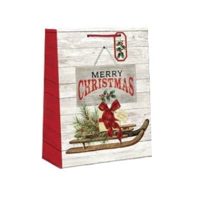 Country Christmas Gift Bag - Cub - Runner Sled - Shelburne Country Store
