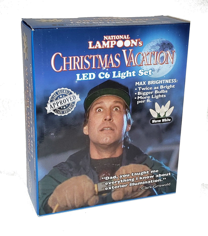 Christmas Vacation String Lights - LED C6 50 Lights -  Warm White - Shelburne Country Store