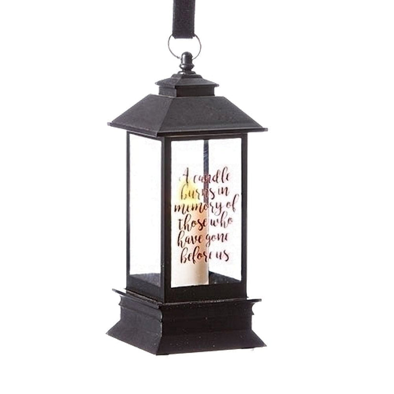 5 inch Black Memorial Lantern with LED Candle - Shelburne Country Store
