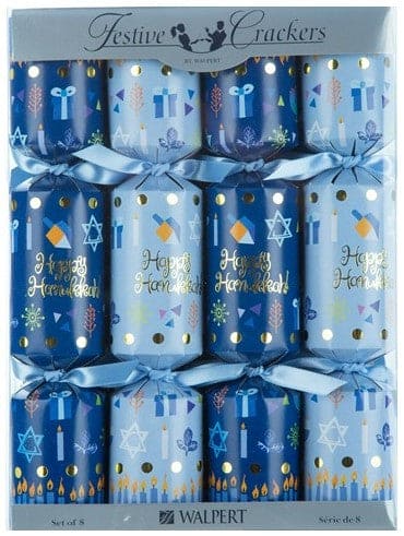 Happy Hanukkah Crackers - 8ct 10" - Shelburne Country Store