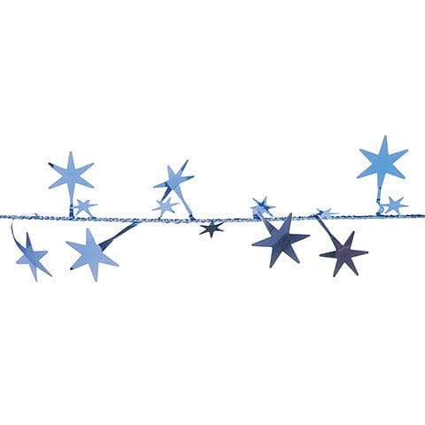 Foil Garland - Assorted Star - Royal Blue - 25 Feet - Shelburne Country Store