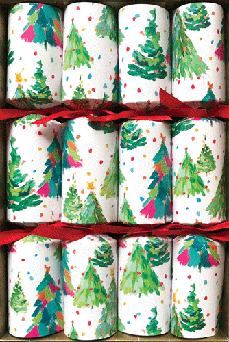 Brushstroke Trees - Christmas Crackers-10 Inch Long/8In - Shelburne Country Store