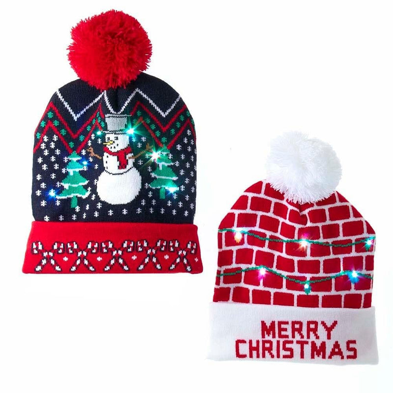 Battery-Operated LED Light-Up Knit Hat - - Shelburne Country Store