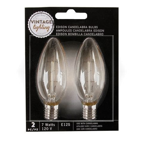 Edison Candelabra Bulbs - E12S - 2 pieces - Shelburne Country Store