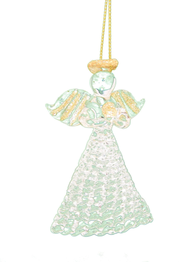 Spunglass Ornament - Gold Angel Praying - Shelburne Country Store