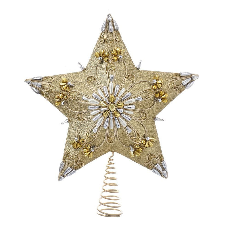 5-Point Gold and Silver Star Treetop - Shelburne Country Store
