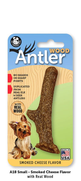 Smoked Cheese Flavored Antler Wood Dog Chew Toy
