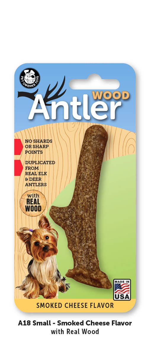Smoked Cheese Flavored Antler Wood Dog Chew Toy - Shelburne Country Store
