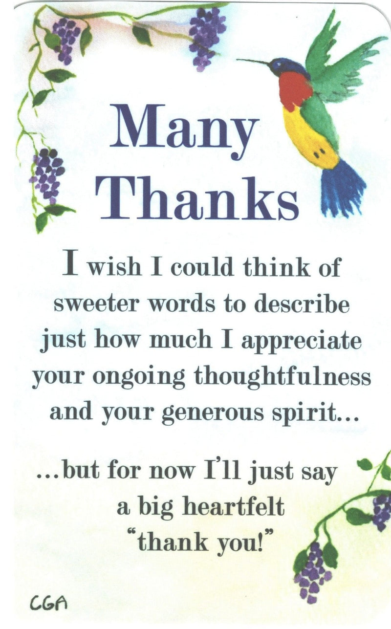 Many Thanks - Wallet Card - Shelburne Country Store