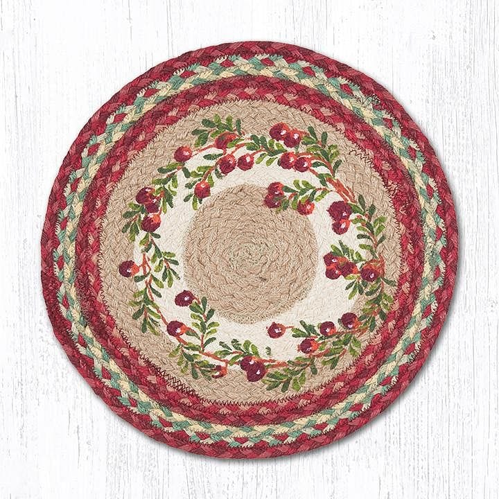 Cranberries Braided Placemat - Shelburne Country Store