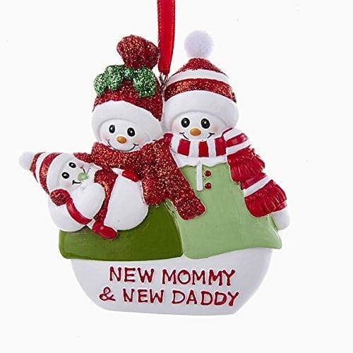 New Mom & Dad Snowfamily Christmas Ornament - Shelburne Country Store