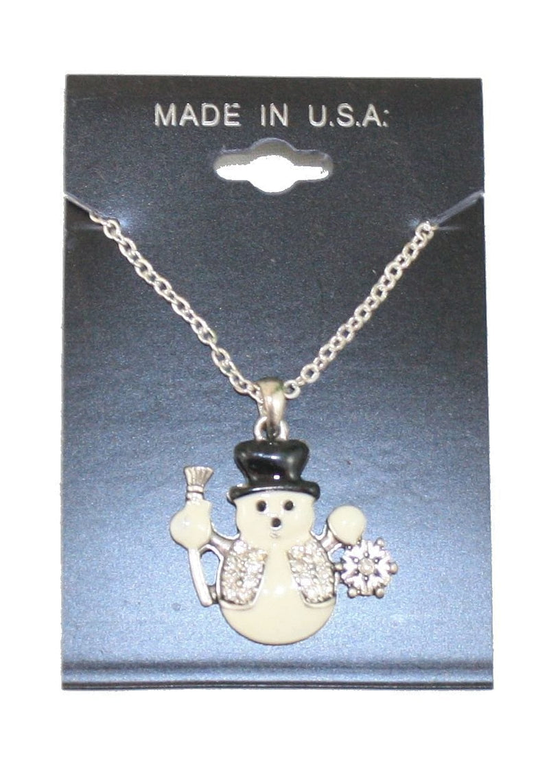 Crystal Snowman Necklace - - Shelburne Country Store