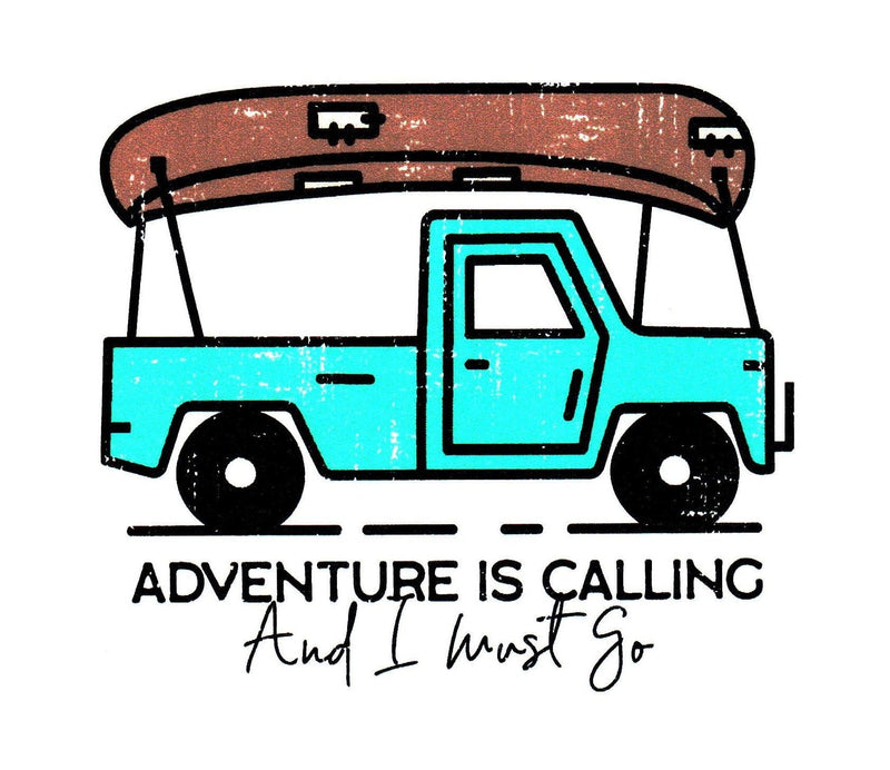 Adventure Is Calling Must Go Canoe Truck Sticker - Shelburne Country Store