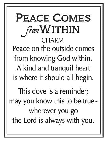 Peace Comes from within Charm - Shelburne Country Store