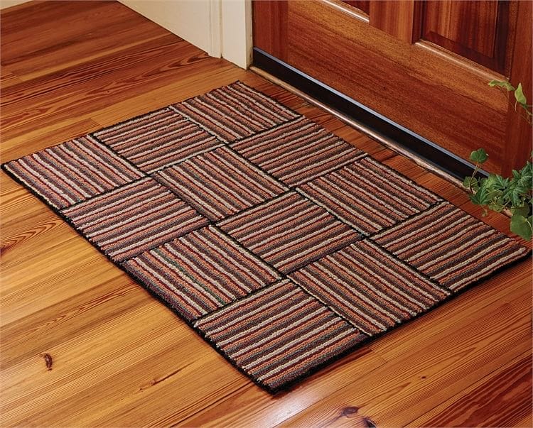 Multi Block Hooked Rug - 24" x 36" - Shelburne Country Store
