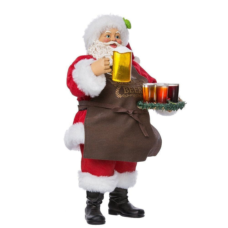 Kurt Adler 11 inch Fabriche' Pastimes Santa - - Shelburne Country Store