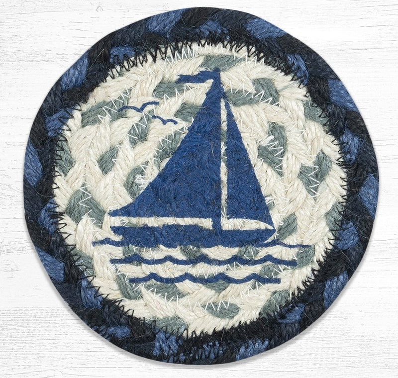 Sailboat Braided Coaster - Shelburne Country Store