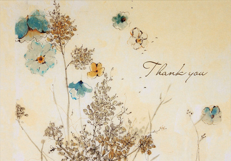 Boxed Thank You Cards: Watercolor Flowers - Shelburne Country Store