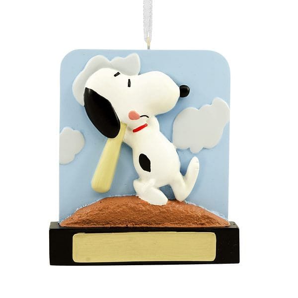 Resin Snoopy Playing Baseball - Shelburne Country Store