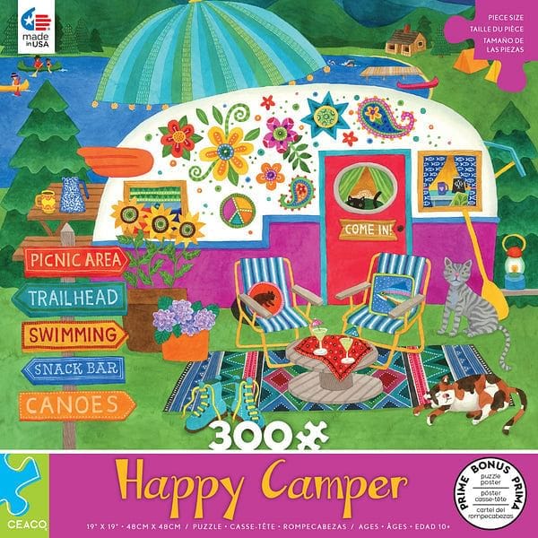 Happy Camper - Lake  Camper 300 Piece Puzzle - Shelburne Country Store