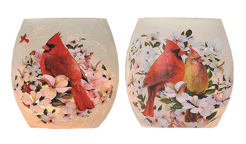 Lighted Jar - Cardinals - - Shelburne Country Store