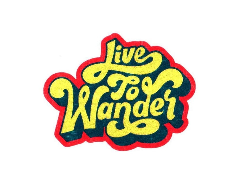 Live To Wander With Red Outline Sticker - Shelburne Country Store