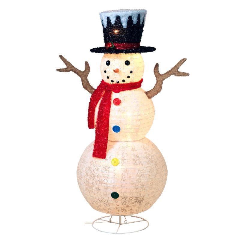 48" Lighted Glittering Snowman - Shelburne Country Store