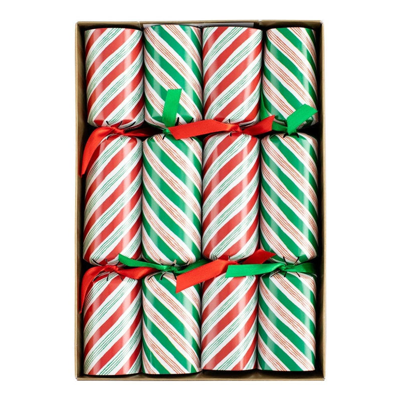 Candy Cane Stripes Celebration Crackers - 8 Per Box - Shelburne Country Store