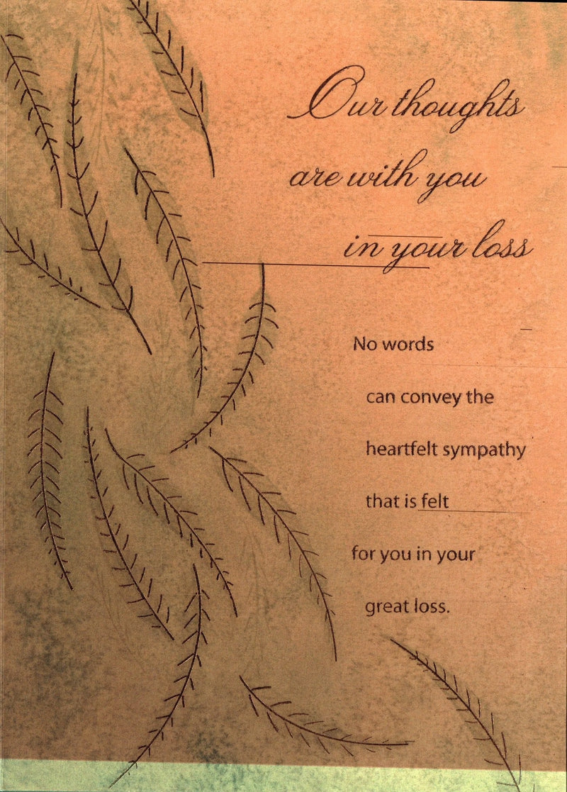 Sympathy Card - Thoughts Are With You - Shelburne Country Store
