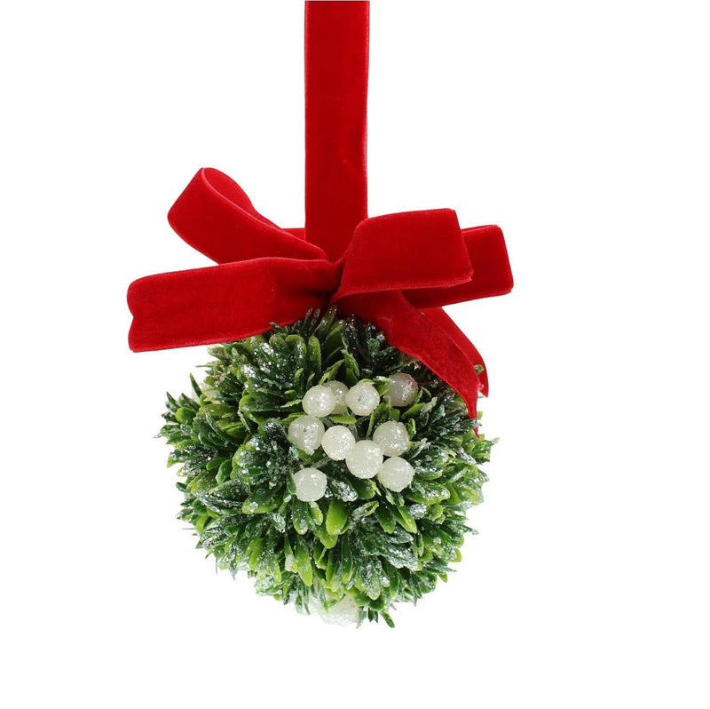 100mm Christmas Kissing Ball with Ribbon - Red - Shelburne Country Store