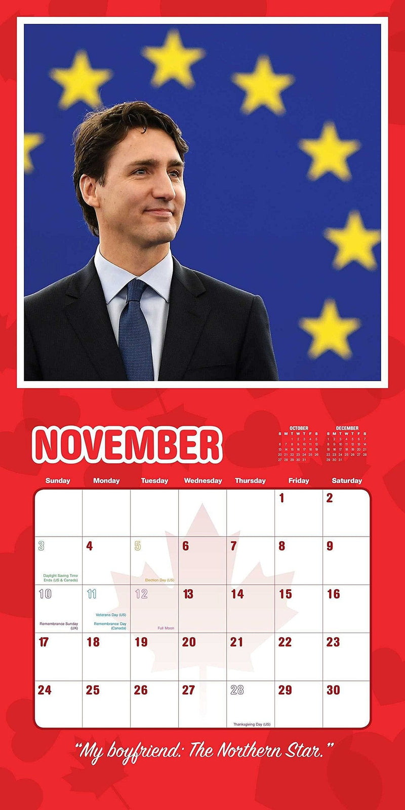 2019 Justin Trudeau Wall Calendar - Shelburne Country Store