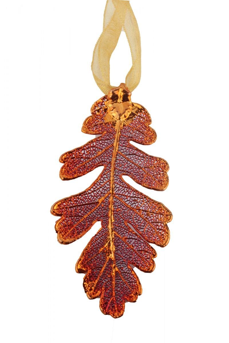 Oak Leaf Ornament Copper - Shelburne Country Store