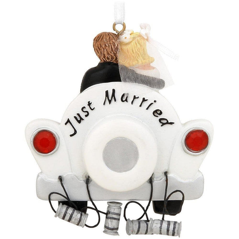 Resin Just Married Ornament - Shelburne Country Store