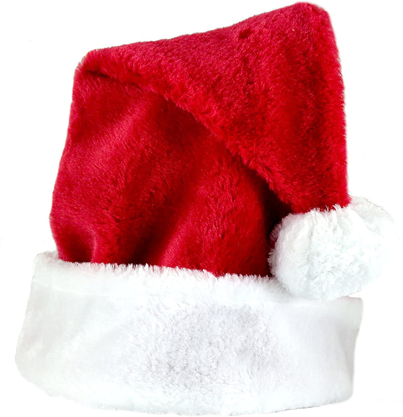 Classic 17" Red Plush Santa Hat with White Cuff - Shelburne Country Store