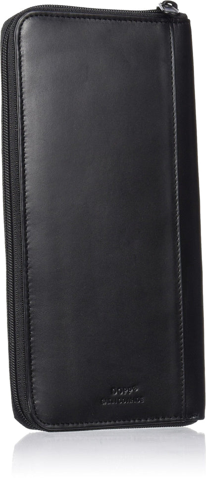 Dopp Men's Regatta Leather Zipper Passport Organizer Wallet, Black, One Size - Shelburne Country Store