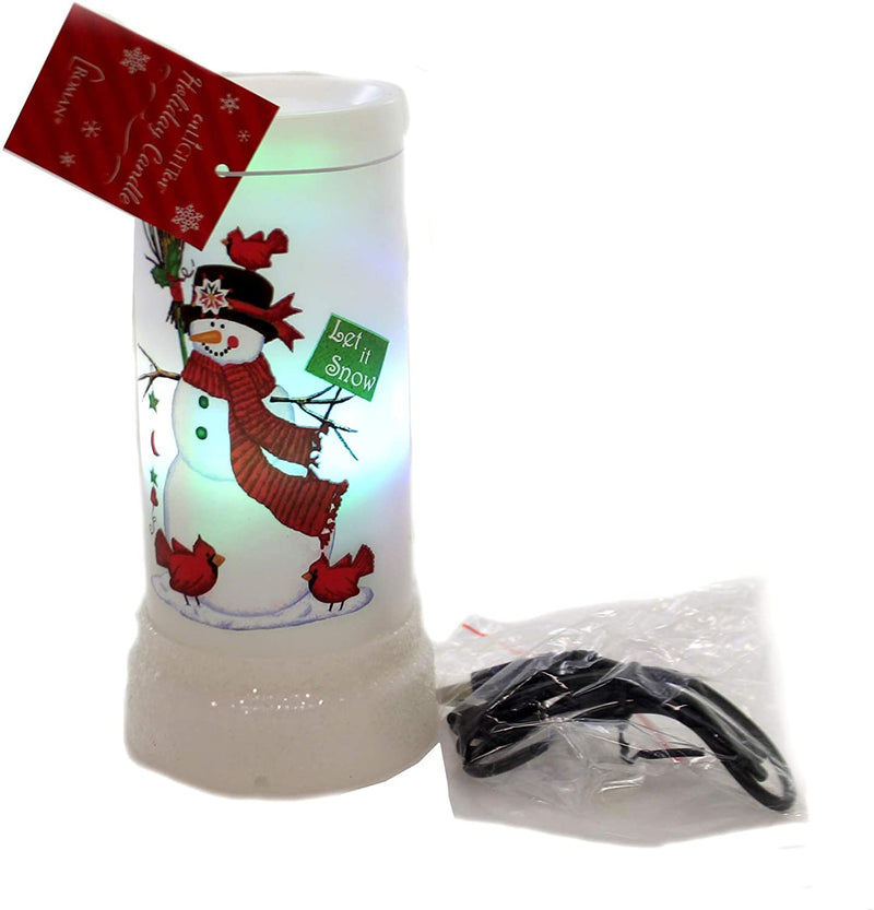 LED Projector Candle - Snowman - Shelburne Country Store