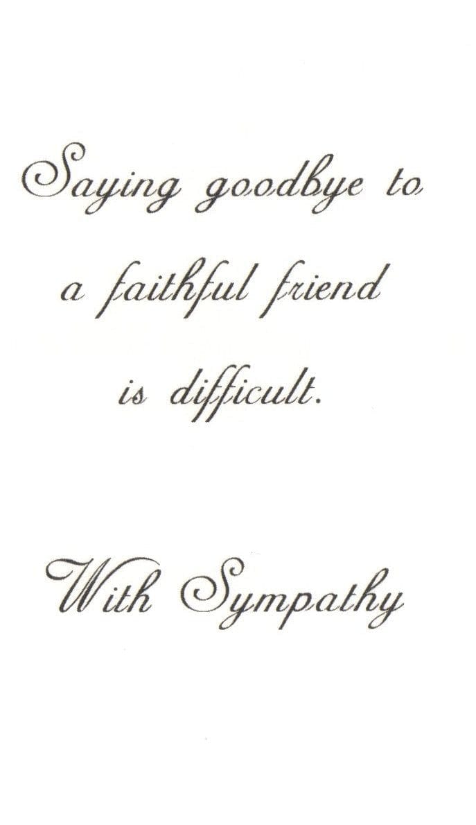 Saying Goodbye Sympathy Card - Shelburne Country Store