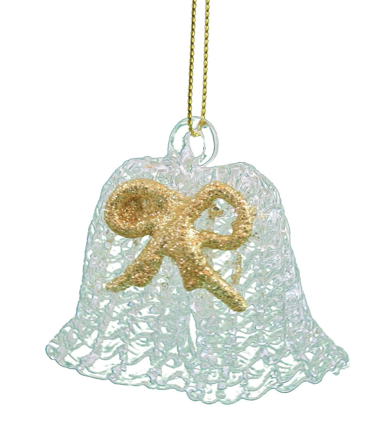 Spunglass Ornament - Gold Wedding Bells - Shelburne Country Store