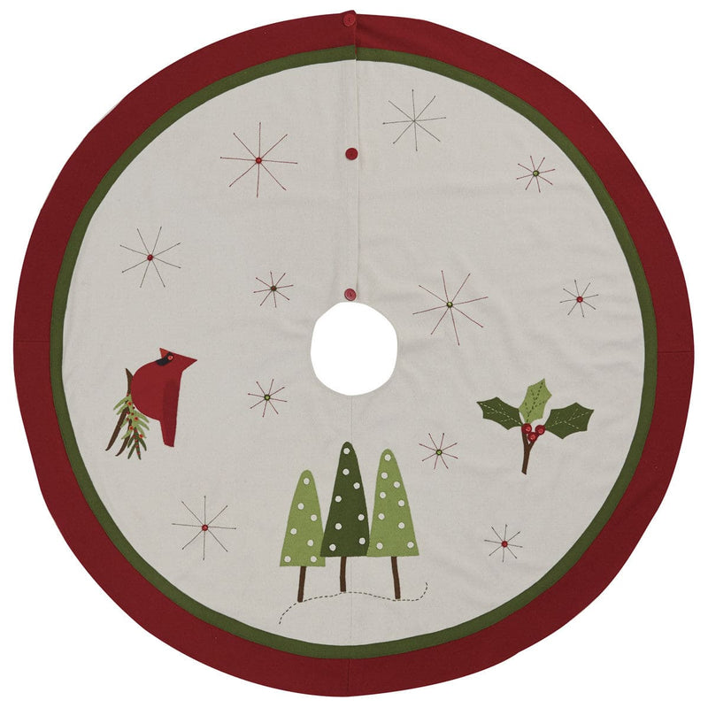Christmas Greenery Felt Tree Skirt - Shelburne Country Store