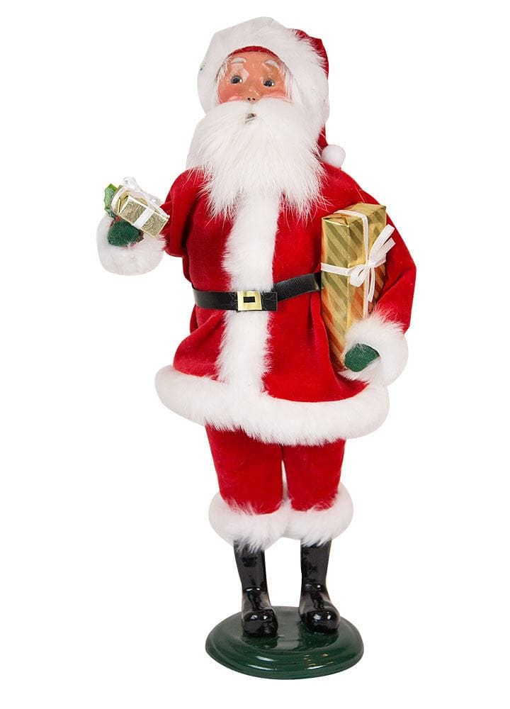 Red Velvet Santa Claus Delivering Gifts - Shelburne Country Store