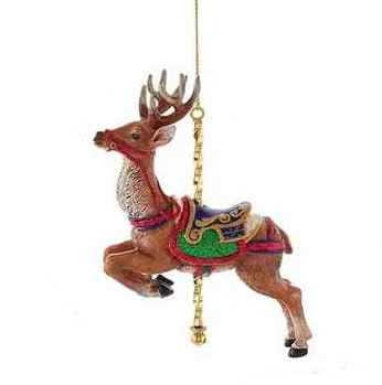Resin Carousel Assortment Ornament - Reindeer - Shelburne Country Store