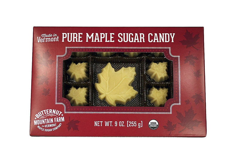 Butternut Mountain Farm Pure Organic Maple Syrup Candy, 9-Ounce Box - Shelburne Country Store