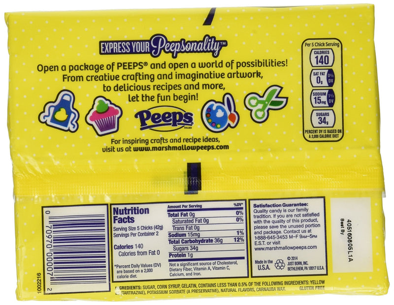 Peeps Yellow Marshmallow Chicks - 10 Count - Shelburne Country Store