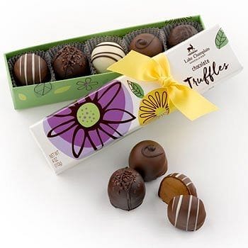 Lake Champlain Spring Chocolate Truffles Gift Box, 5 Pieces, 4 Ounces - Shelburne Country Store